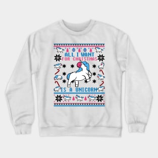 Funny Unicorn Lover Ugly Christmas Sweater Crewneck Sweatshirt